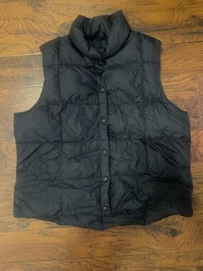 Black Lands End kids XL 18-20 Puffer Vest goose down